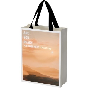 Smartfold 230 g/m2 paper bag with ribbon handles and gloss lamination - 24 x 10 x 32 cm - Img 4
