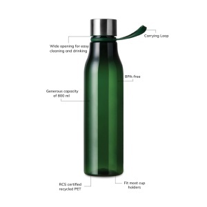 Sticlă de apă VINGA Lean RCS RPET 800 ml - Img 9
