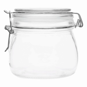TOP™ Borcan de depozitare din sticla CLICKY M, aprox. 500 ml