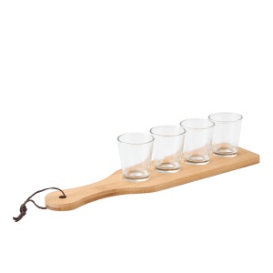 TOP™ Tava cu pahare de shot BAMBOO PARTY