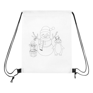 TOP COLOURFUL SNOWMAN - Drawstring bag for colouring - Img 4