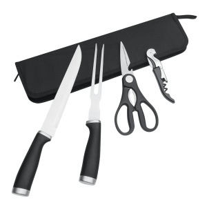 TOP ROASTY - Set de sculptat din oțel inoxidabil, 4 piese