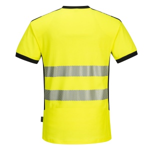 Tricou 3 Hi-Vis cu decolteu în V și inserție de plasă, mărime M/M - Img 4