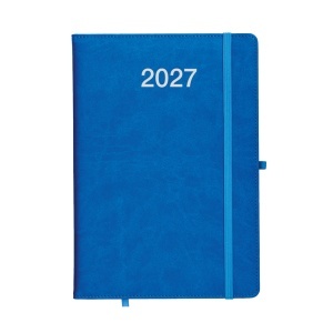 Weekly diary 2027, thermo-varnished PU hard cover with all-round stitching