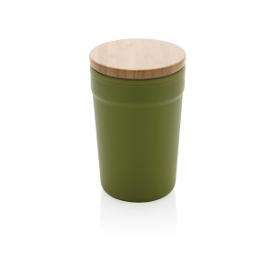 XD™ GRS certified recycled PP mug with bamboo lid