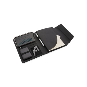XD™ Fiko wireless charging A5 portfolio with powerbank
