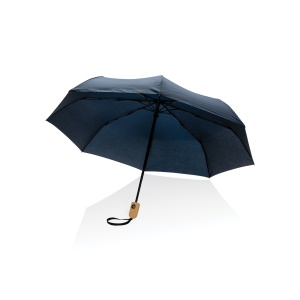 XD™ 21" Impact AWARE™ RPET 190T bamboo auto open/close umbrella