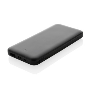 XD Acumulator extern plat de 10.000 mAh din plastic reciclat Lockhart RCS 10.000 cu cabluri integrate - Img 1