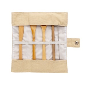 XD Reusable bamboo travel cutlery set - Img 3