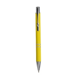 Aluminium snap pen with rubberised grip with 2 chrome trim rings - Img 8