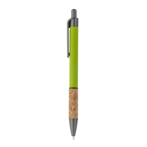 Aluminum pen with cork handle, burnished clip, top and tip - Img 3