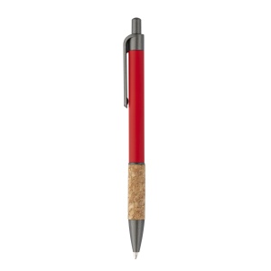 Aluminum pen with cork handle, burnished clip, top and tip - Img 12