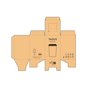 AO Cana de călătorie Tagus din ceramică 330 ml. Perete dublu cu capac colorat