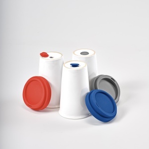 AO Cana de călătorie Tagus din ceramică 330 ml. Perete dublu cu capac colorat - Img 20
