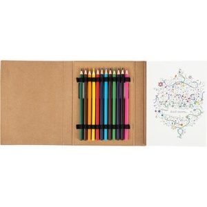 AX™ Caiet de colorat pentru adulți, creioane colorate - Img 1