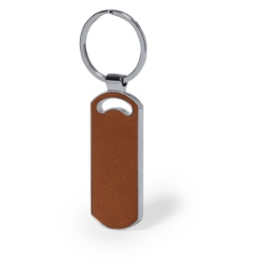 AX Keyring with front and back part made from recycled leather - Img 4