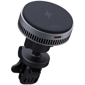 AX Suport telefon mobil pentru mașină, încărcător wireless 15W Aukey - Img 3