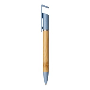 Bamboo and wheat straw twist pen with mobile phone stand - Img 8