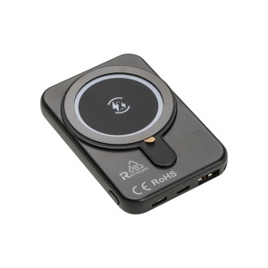 Baterie externă magnetică R-ABS 5000 mAh, ieșire wireless de 15W cu autocolant magnetic - Img 3