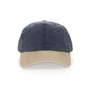 BEAU AWARE™ Washed 6 panel 270gsm cotton twill two tone cap - Img 12