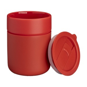 Cană ceramică acoperită cu silic de 300 ml. Capac detașabil din PP cu deschidere glisantă. - Img 14