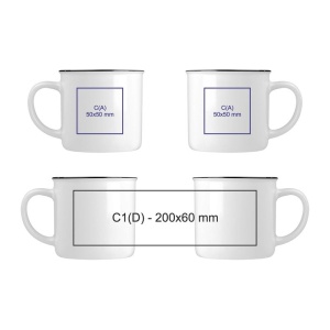 CM™ Cană ceramică retro, 350 ml
