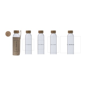 CM™ Sticlă de băut cu husă din iută, 500ml
