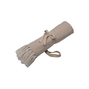 Fringed blanket made of 100% recycled material - Img 3