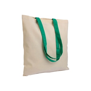 Geantă de cumpărături din bumbac natural 135 g/m2 cu mânere lungi colorate - Img 16