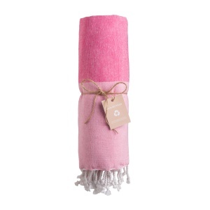 GRS-certified 180 g/m2 recycled cotton beach towel/Fouta - Img 8