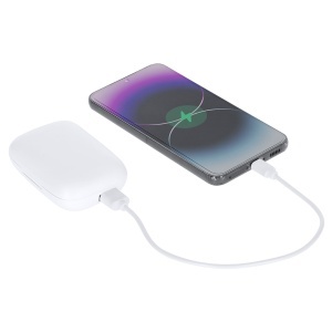 Haxel - Power Bank Earphones 1200 mAh. USB Output. Type C Input. Bluetooth Connection. Battery 30 mAh - Img 2