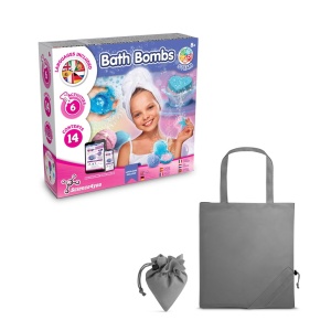 hi!™ Bath Bombs Kit V Joc educațional furnizat cu o pungă de cadou pliabilă 190T