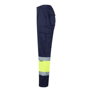 hi!™ VL ATHENA Pantaloni din twill în două tonuri (210g/m²), căptușiți, cu mai multe buzunare, din bumbac (20%) și poliester (80%)
