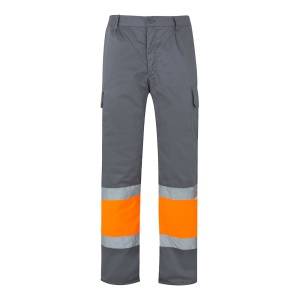 hi!™ VL ATHENA Pantaloni din twill în două tonuri (210g/m²), căptușiți, cu mai multe buzunare, din bumbac (20%) și poliester (80%)
