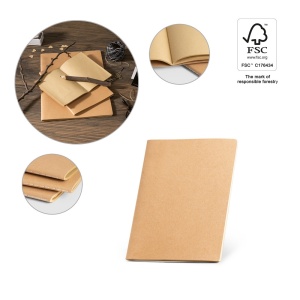 HI ALCOTT A5. Notepad A5 cu coperta de carton (250 g/m²) și pagini simple