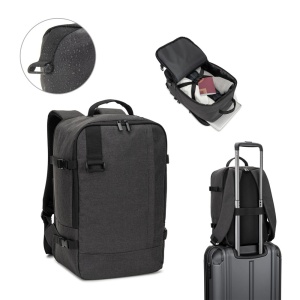 HI CIES. Backpack made from high-density 600D recycled polyester, meeting airline size requirements