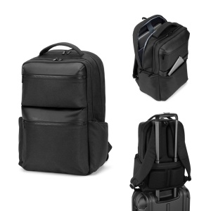 HI COPENHAGEN. Rucsac din twill reciclat hidrofug cu două buzunare frontale mari, 17'3"