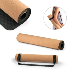 HI GERES. Covor de Covoraș de exerciții pentru yoga din plută și TPE. Grosime de până la 3.7 mm