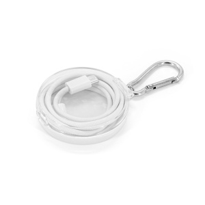 HI JEMISON. USB-C to USB-C cable with braided cord (60W), made from ABS, stainless steel, aluminium and polyester - Img 1