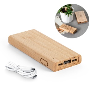 HI KOHN. Power bank 5'000 mAh din bambus