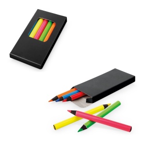 HI MEMLING. Pencil box with 6 coloured pencils