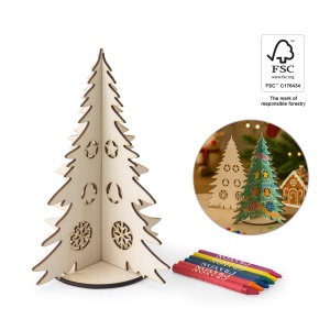 HI PINERY. Collapsible wooden Christmas tree to colour