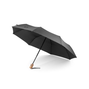 HI RIVER. Umbrelă pliabilă din 190T poliester reciclat (100% rPET) pongee cu deschidere și închidere automată