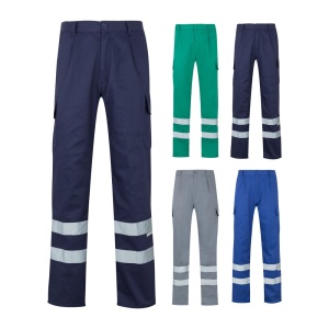 HI VL ASCLEPIUS. Pantaloni din twill cu buzunare multiple (200 g/m²), din bumbac (35%) și poliester (65%)