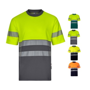 HI VL BASTET. Tricou piqué bicolor (150 g/m²), din bumbac (55%) și poliester (45%)