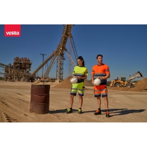 HI VL BRAHMA. Two-tone bird-eye technical T-shirt (140g/m²), in polyester (100%) - Img 14