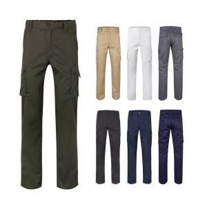 HI VL PAN. Pantaloni stretch cu buzunare multiple (290 g/m²), din bumbac (46%), EME (38%) și poliester (16%)