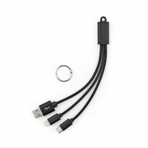 Lavoisier Cablu 3 în 1 din PVC. 10W. Cu inel de chei.