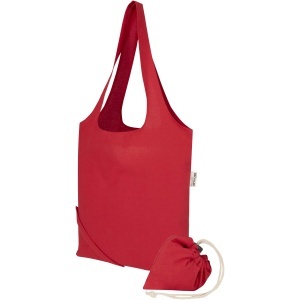Madras Blend 140 g/m² GRS recycled foldable cotton tote bag 7L - Img 4