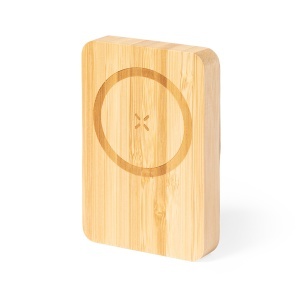 MAK Dobson - Power Bank Bamboo/ Cork Wireless 15W. Magnetic. 5000 mAh. USB Output. Type C Output and Input - Img 2